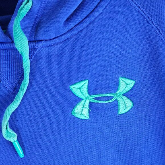 Under Armour Hoodie Womens Large Blue Storm ColdGear Hooded Sweatshirt - Picture 4 of 10